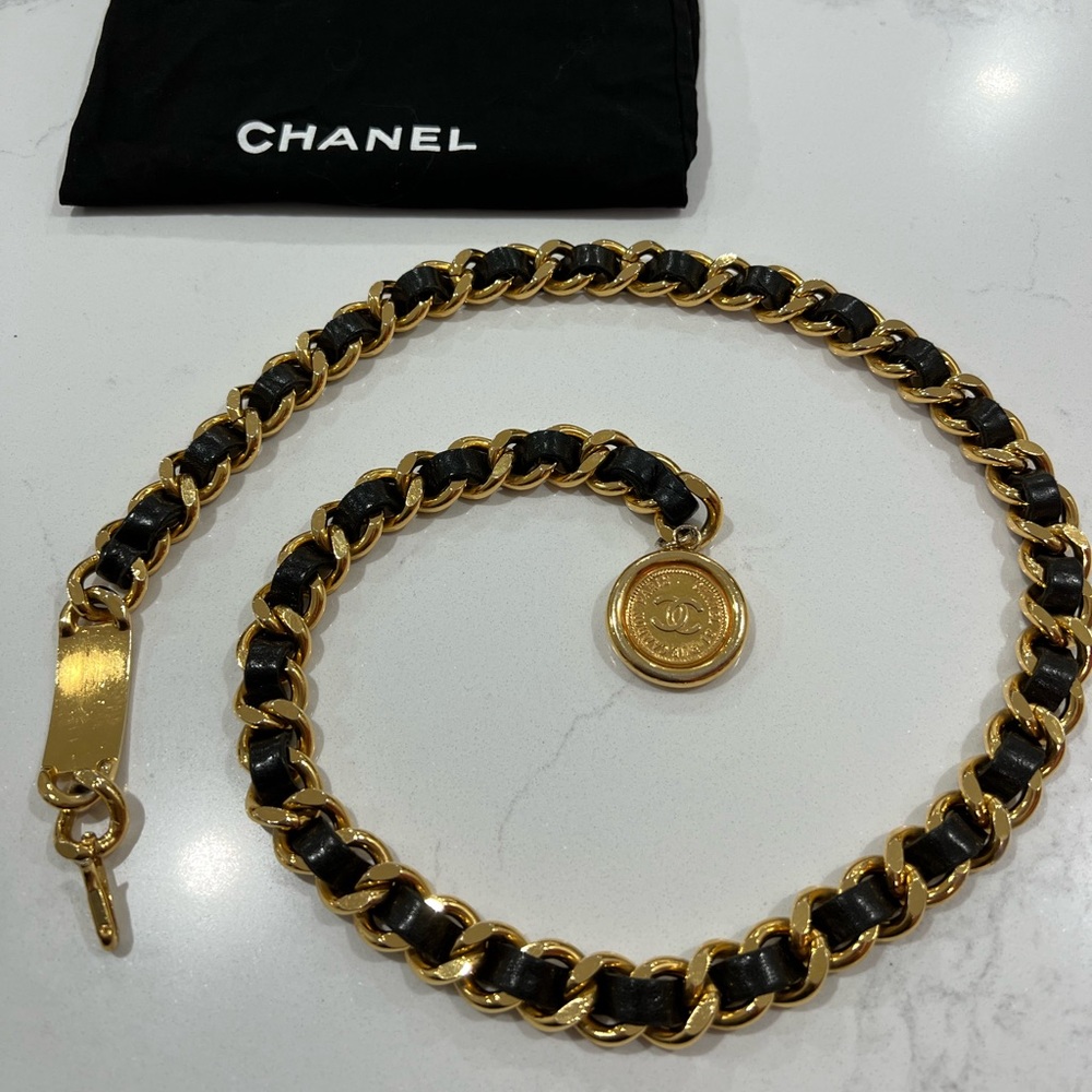 Authentic Chanel Medallion chain belt